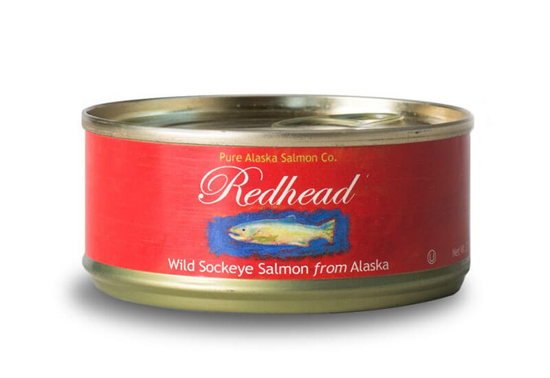Redhead Wild Alaska Sockeye Salmon EZ Open Cans Pure Alaska Salmon