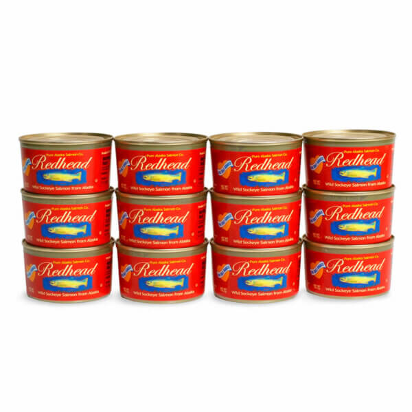 12 cans of Redhead no salt added canned salmon