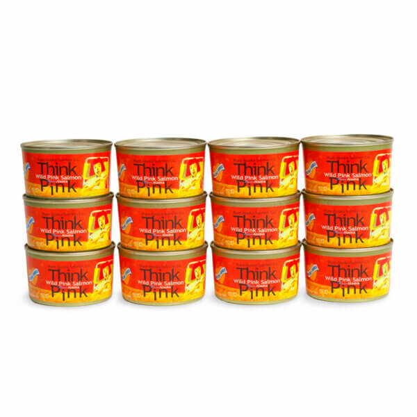 12 cans of ThinkPink no salt added canned salmon